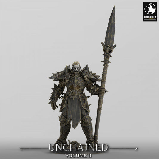 Unchained Fighter Commander Humanoid | Medium | Rescale Miniatures | D&D DnD Pathfinder Miniature