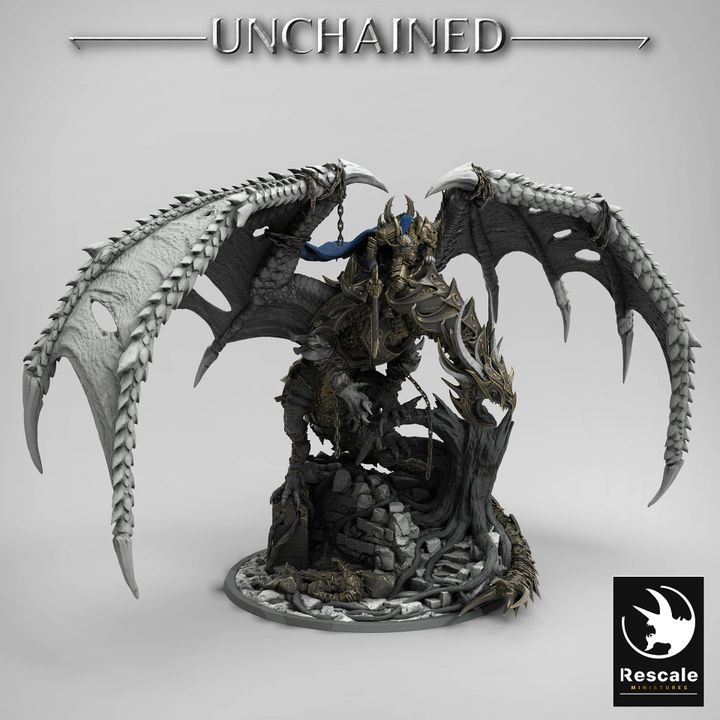 Unchained Dragon - Mounted (100mm Base)