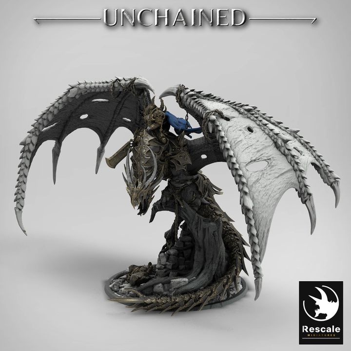 Unchained Dragon - Mounted (100mm Base)