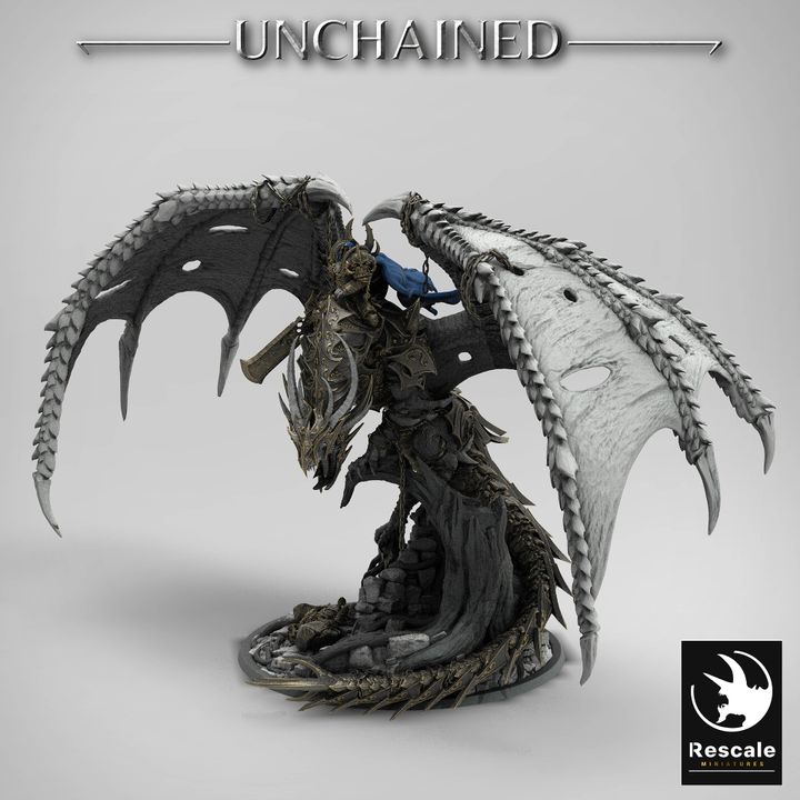 Unchained Dragon - Mounted (100mm Base)