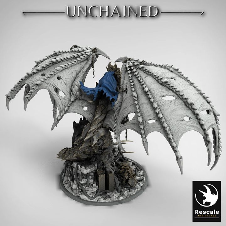 Unchained Dragon - Mounted (100mm Base)