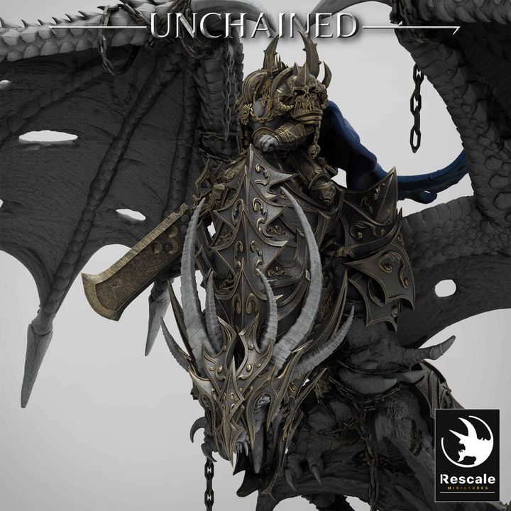 Unchained Dragon - Mounted (100mm Base)