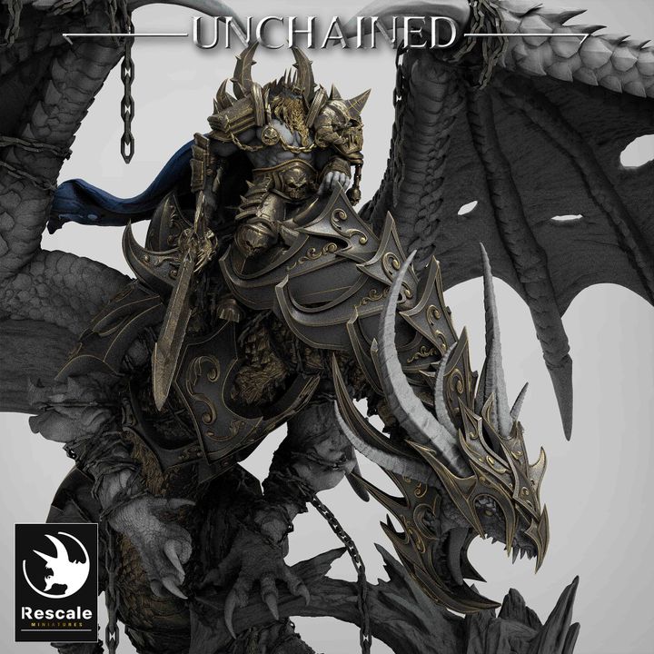 Unchained Dragon - Mounted (100mm Base)