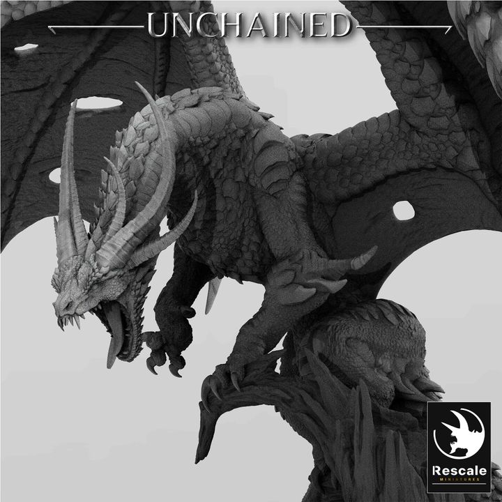 Unchained Dragon - Mounted (100mm Base)