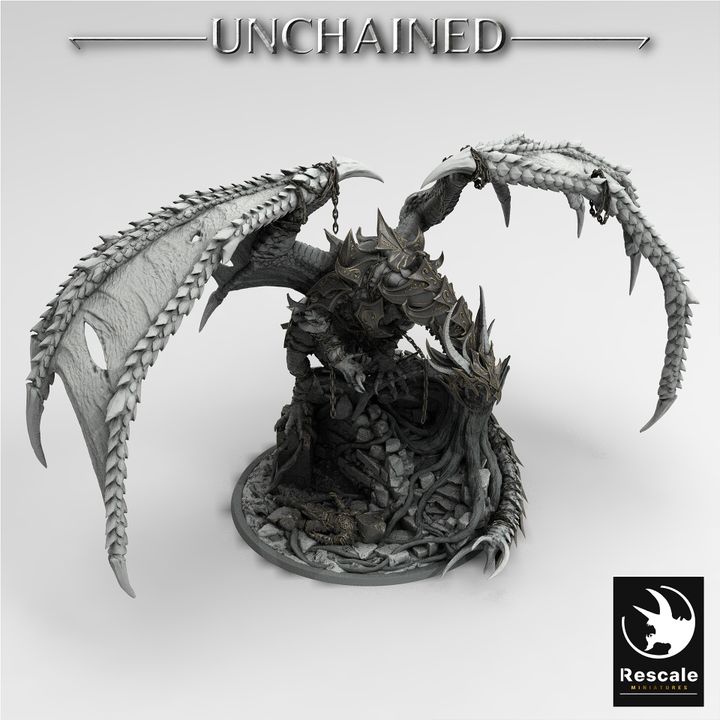 Unchained Dragon - Mounted (100mm Base)