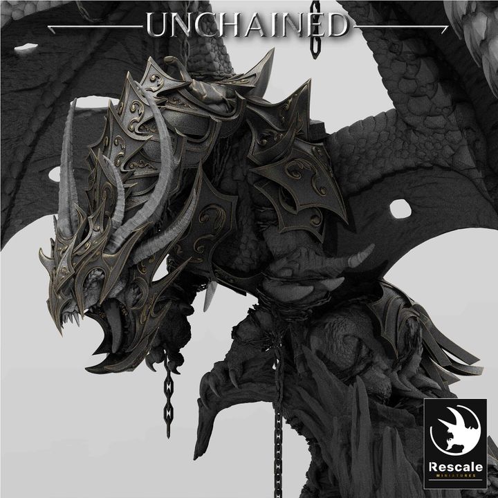 Unchained Dragon - Mounted (100mm Base)