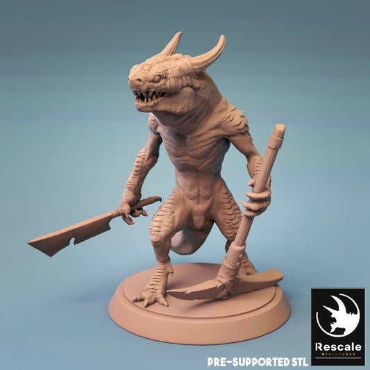 Kobold Gang Miniature Set | Medium | Rescale Miniatures | D&D DnD Pathfinder Miniature