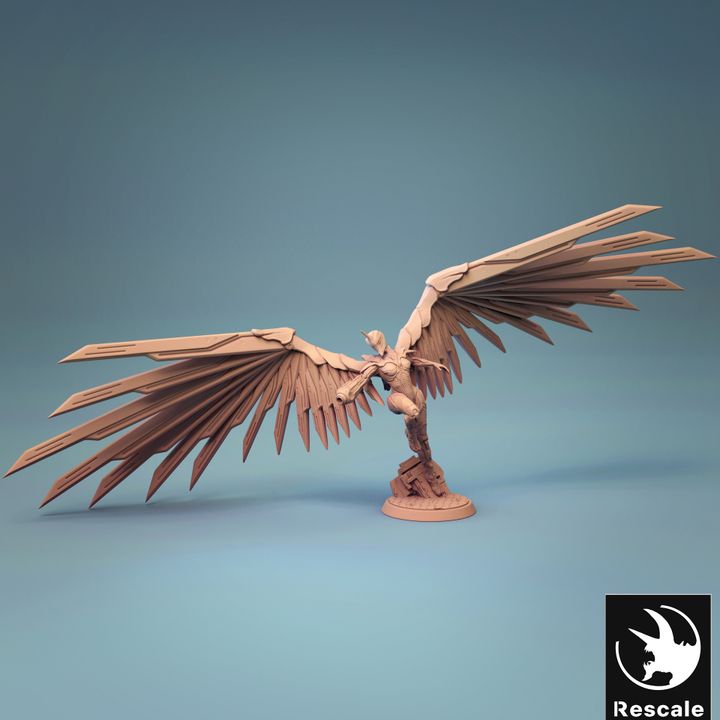 Futurist Angel Celestial Guardianship Power | Medium | Rescale Miniatures | D&D DnD Pathfinder Miniature