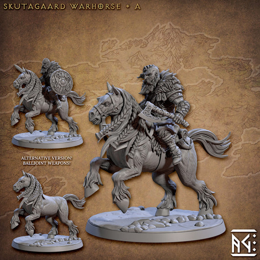 Northmen Huskarl Horse Rider Fighter Human | Large | Artisan Guild | D&D DnD Pathfinder Miniature