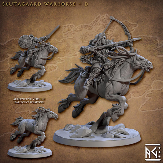 Nordic Warrior Horseman Fighter | Large | Artisan Guild | D&D DnD Pathfinder Miniature