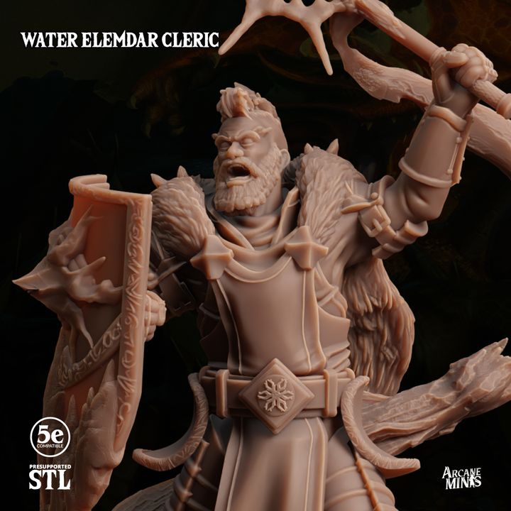 Water Elemdar Cleric - Casting (25mm Base)
