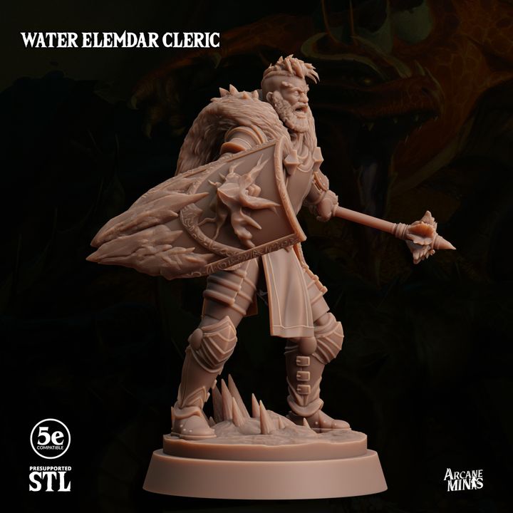 Water Elemdar Cleric - Casting (25mm Base)