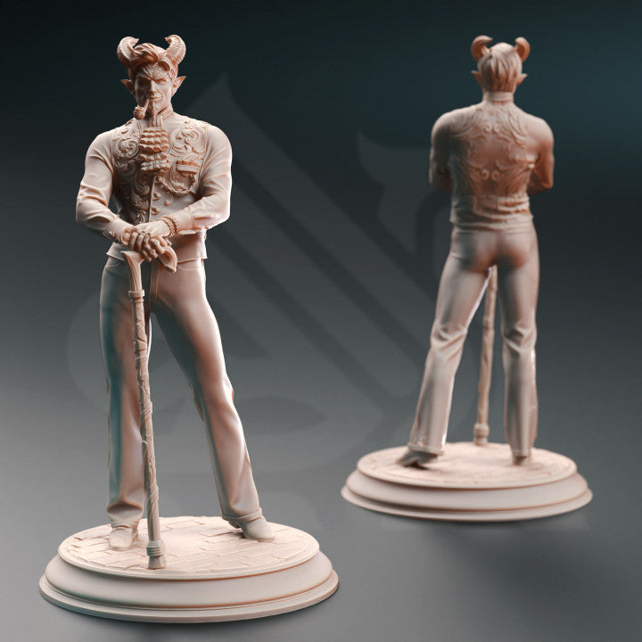 Tiefling Crimelord - Commanding (25mm Base)