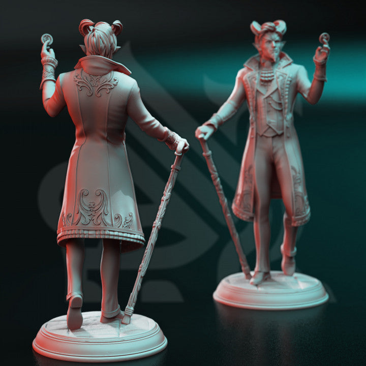 Tiefling Devil Dealer - Stately (25mm Base)