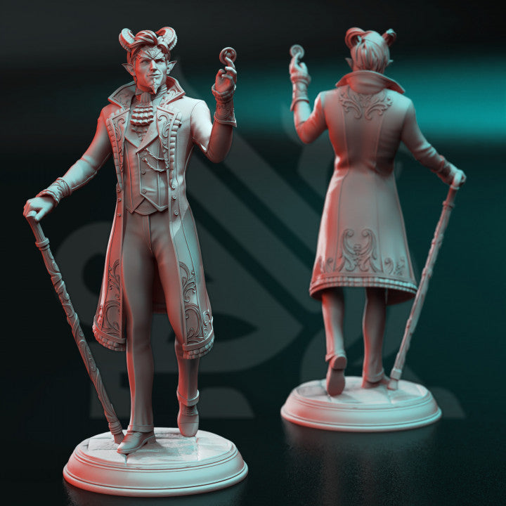 Tiefling Devil Dealer - Stately (25mm Base)
