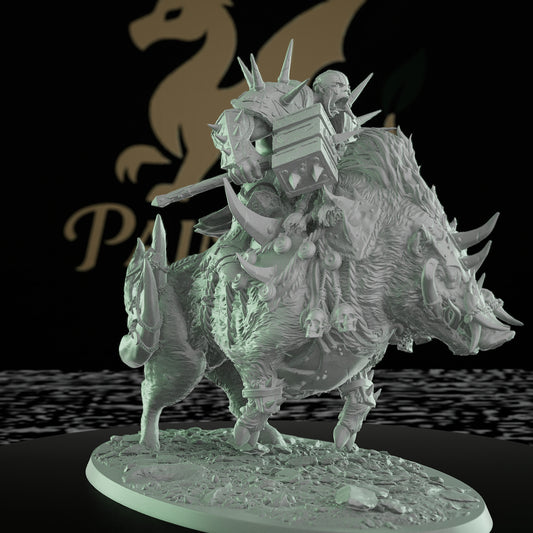 Collection Orc Boar Rider Villain Barbarian | Large | Rescale Miniatures | D&D DnD Pathfinder Miniature
