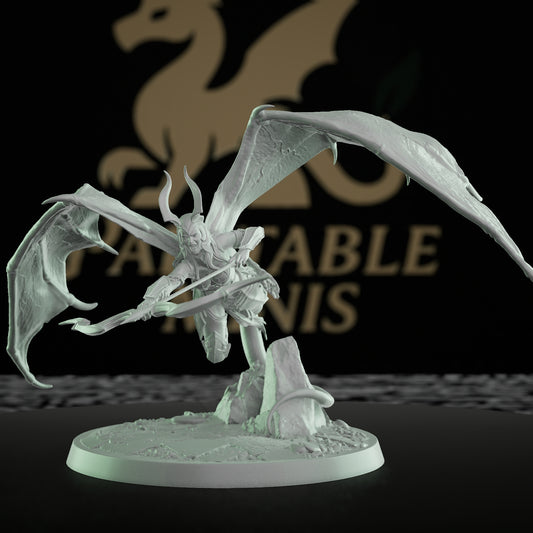 Collection Female Cambion Demon Warrior Wings | Large | Rescale Miniatures | D&D DnD Pathfinder Miniature