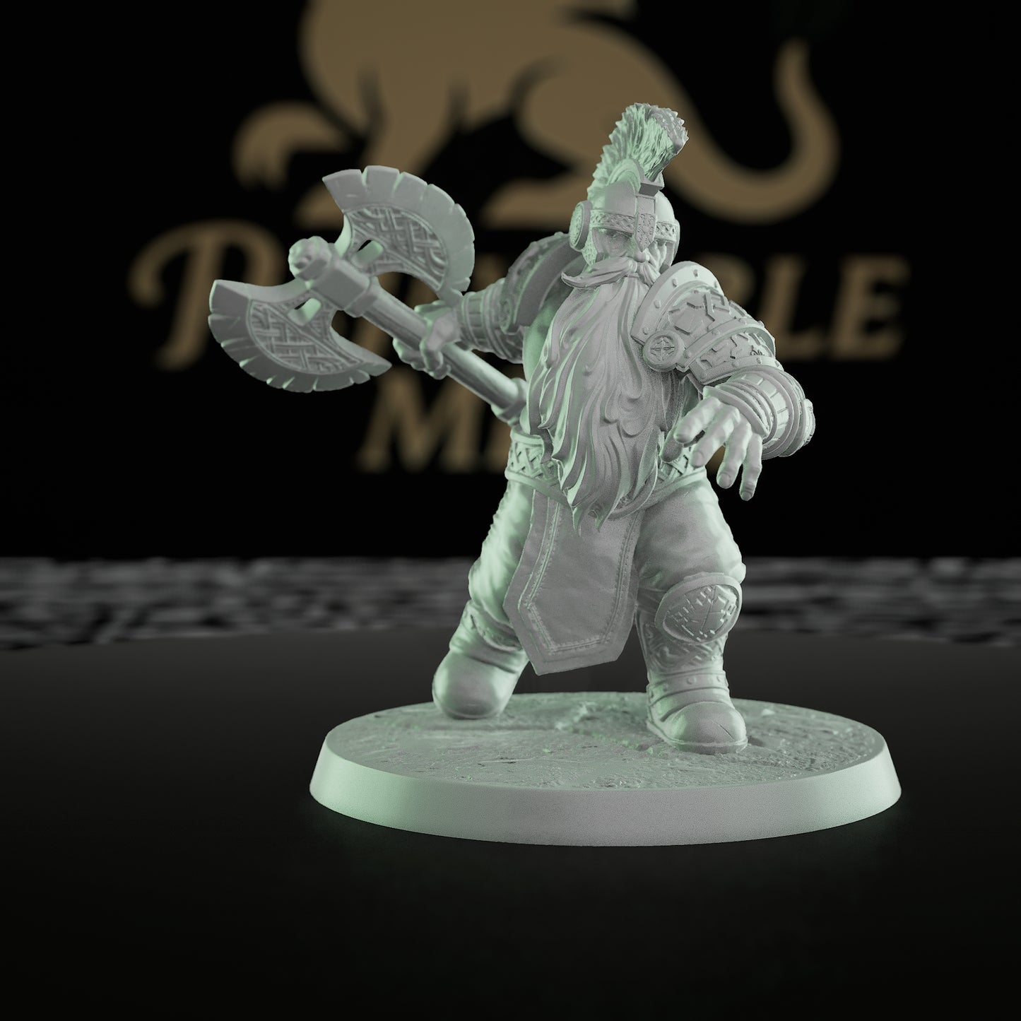 Collection Dwarf Warrior Axe | Medium | Rescale Miniatures | D&D DnD Pathfinder Miniature