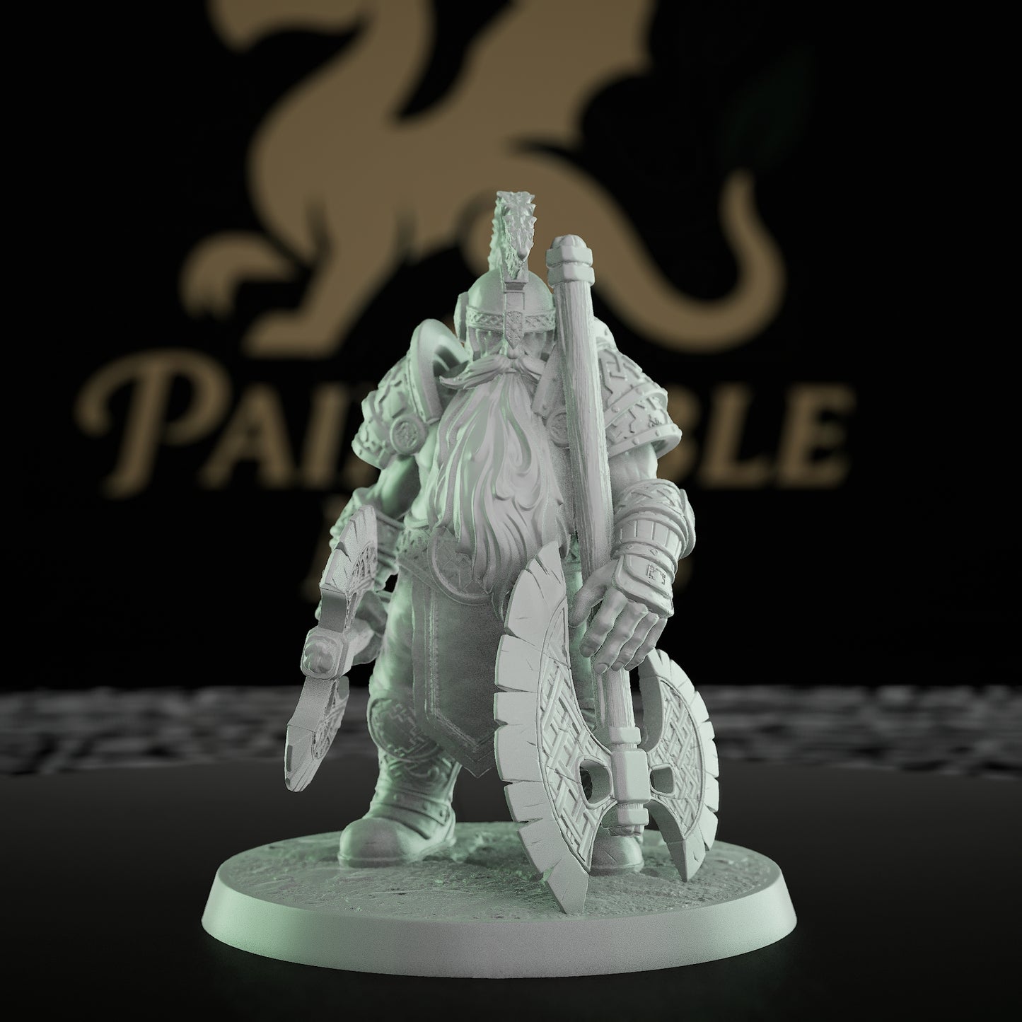 Collection Dwarf Warrior Axe | Medium | Rescale Miniatures | D&D DnD Pathfinder Miniature