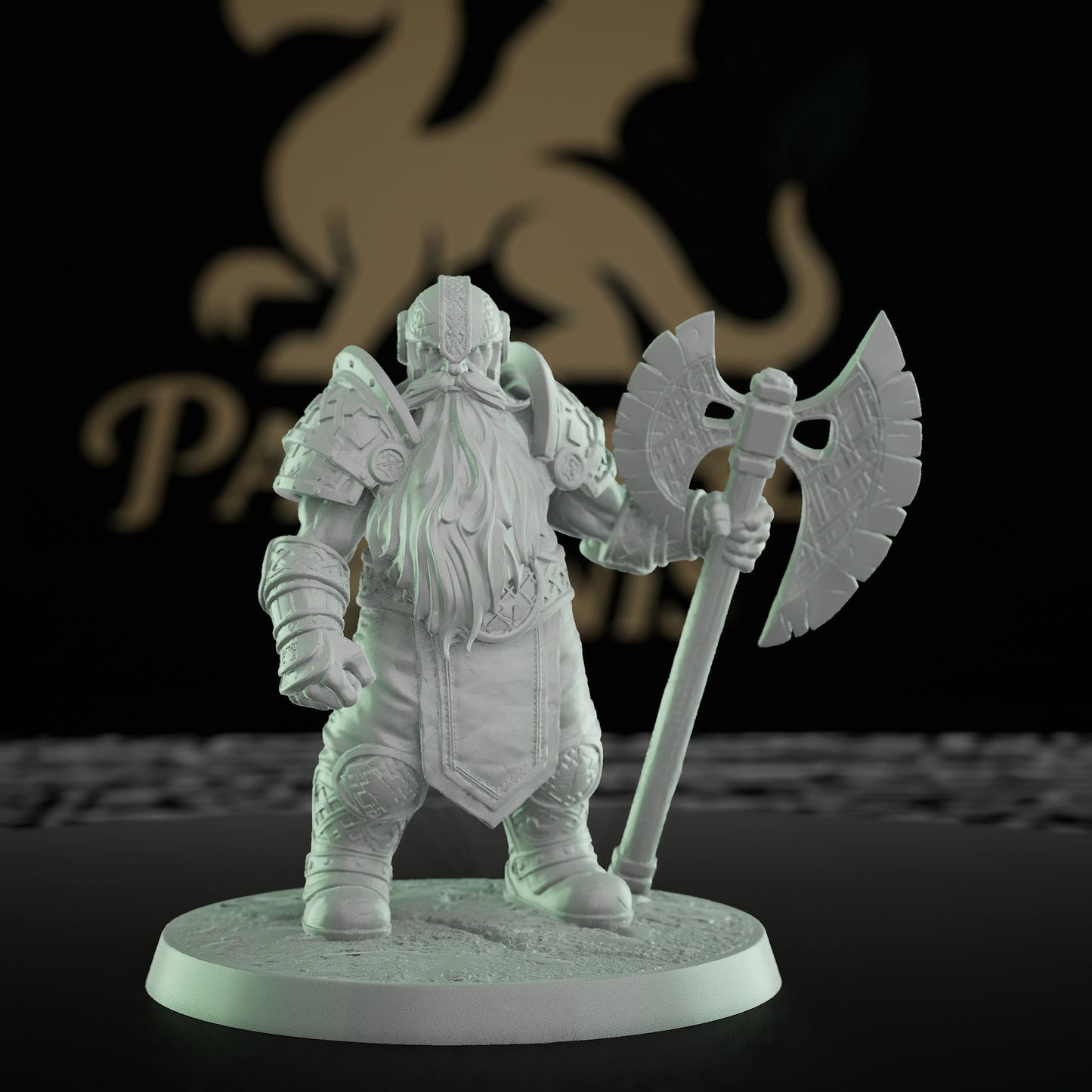 Collection Dwarf Warrior Axe | Medium | Rescale Miniatures | D&D DnD Pathfinder Miniature