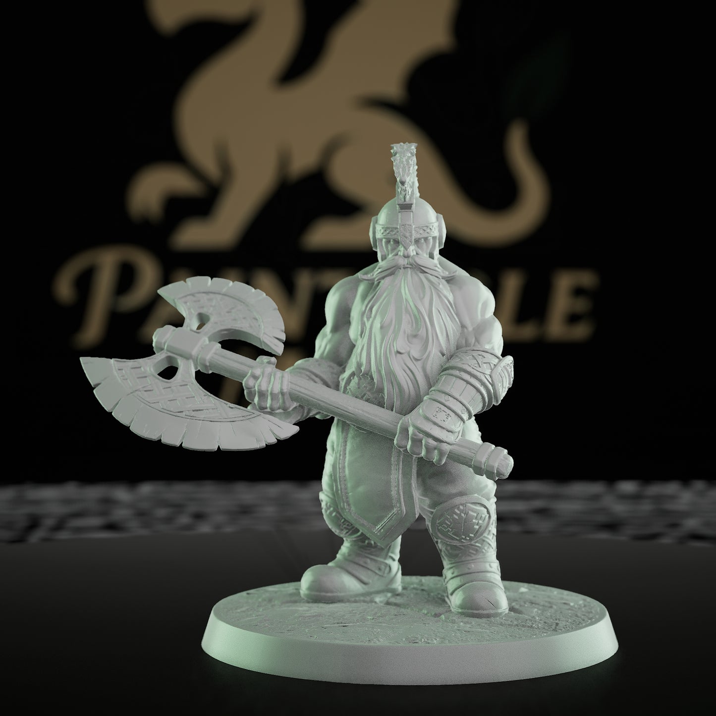 Collection Dwarf Warrior Axe | Medium | Rescale Miniatures | D&D DnD Pathfinder Miniature