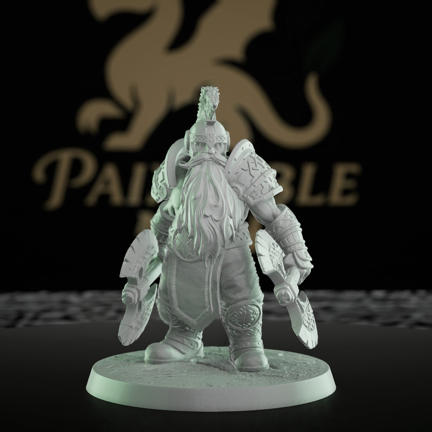 Collection Dwarf Warrior Axe | Medium | Rescale Miniatures | D&D DnD Pathfinder Miniature