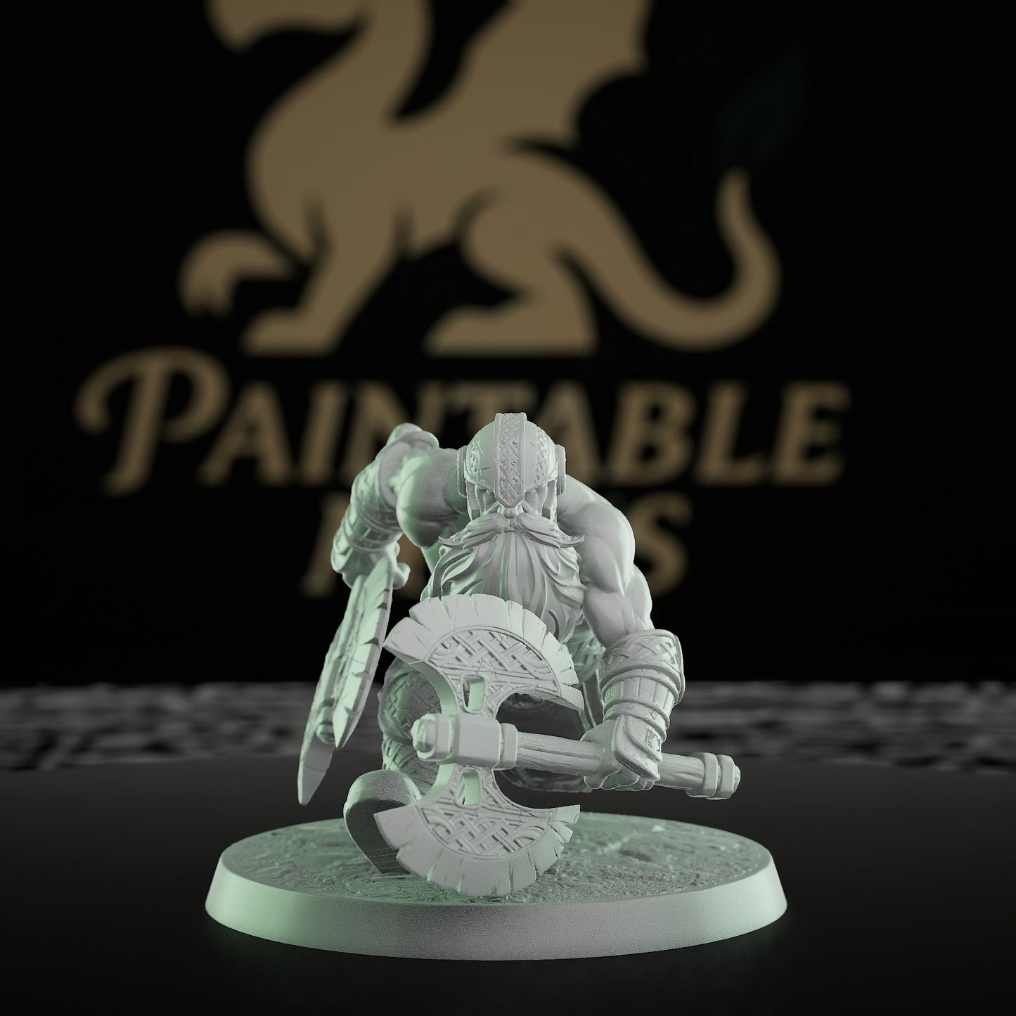 Collection Dwarf Warrior Axe | Medium | Rescale Miniatures | D&D DnD Pathfinder Miniature