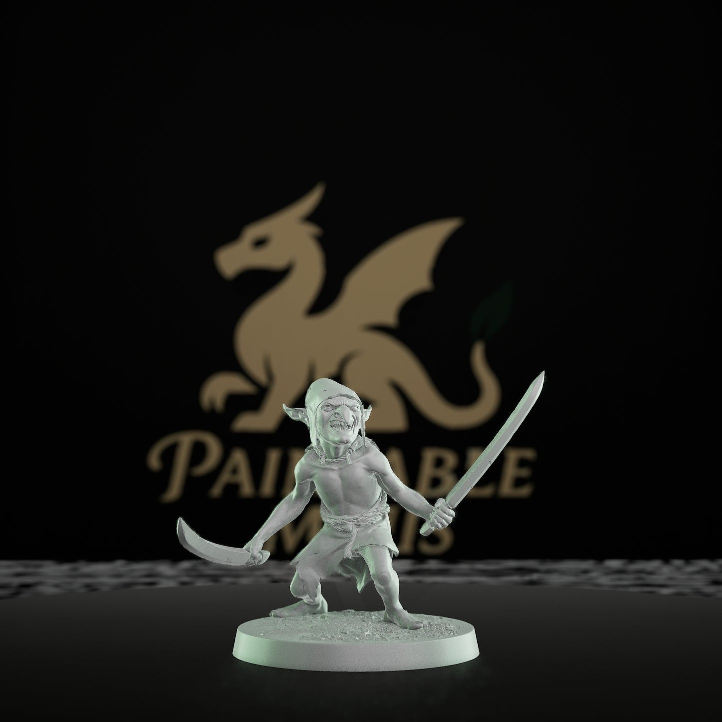 Collection Goblin Warrior Spearman Miniature | Medium | Rescale Miniatures | D&D DnD Pathfinder Miniature