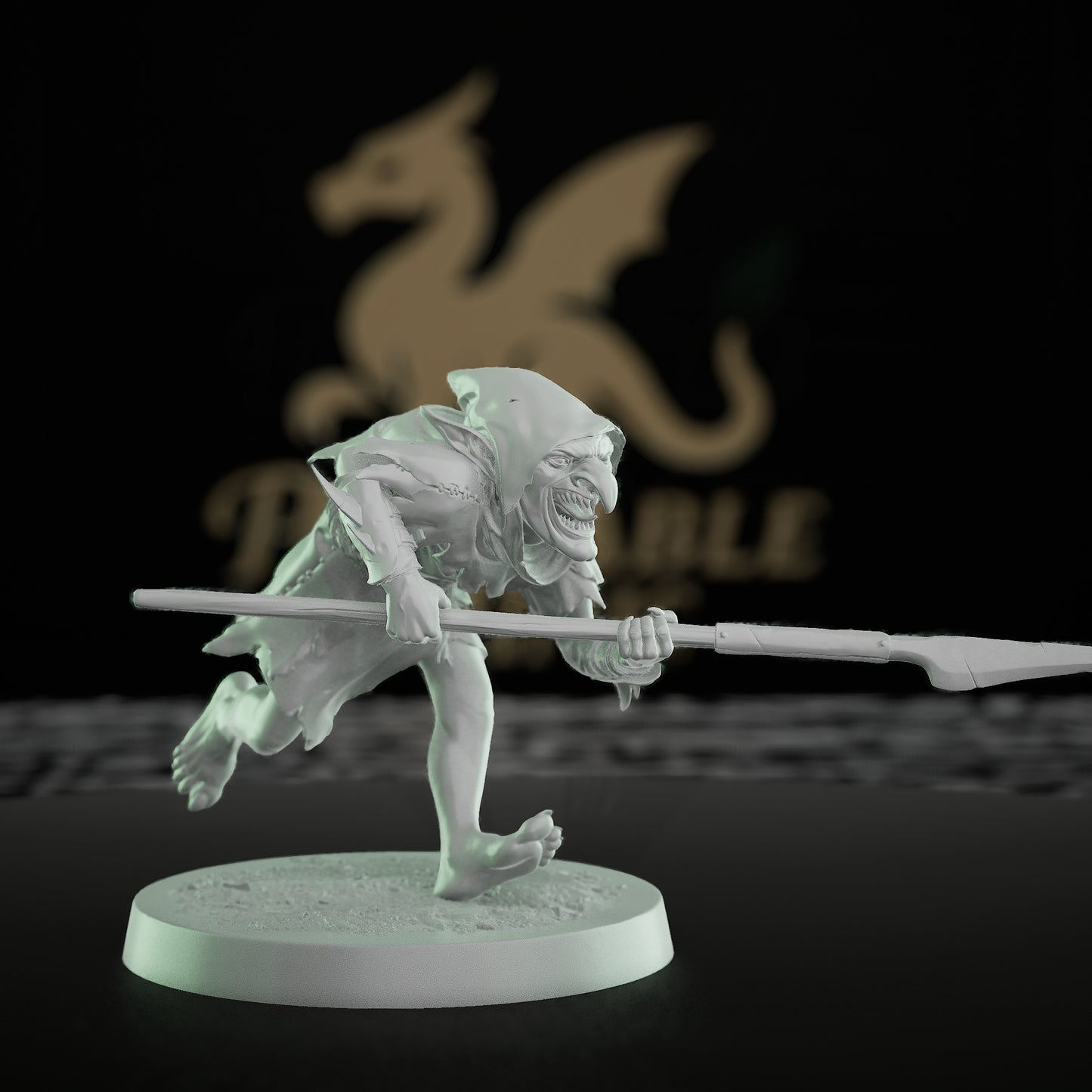Collection Goblin Warrior Spearman Miniature | Medium | Rescale Miniatures | D&D DnD Pathfinder Miniature