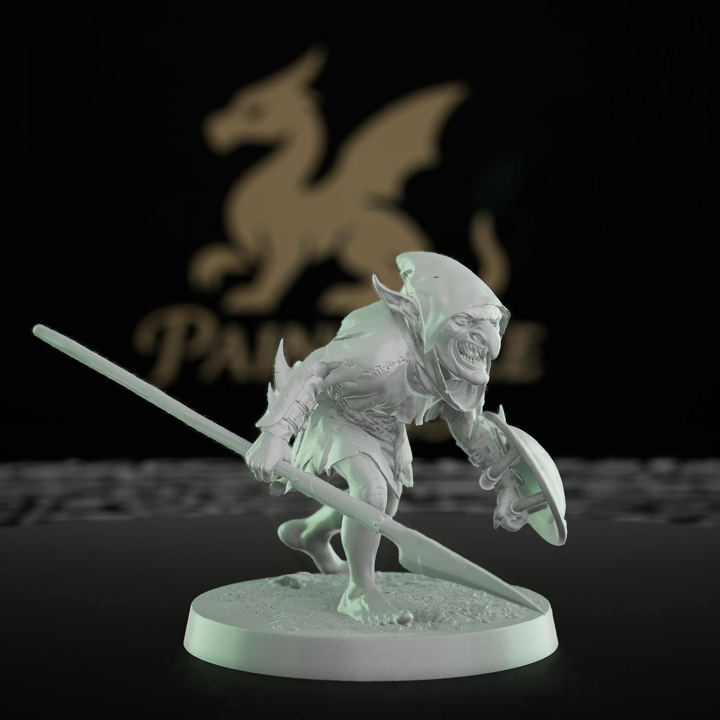 Collection Goblin Warrior Spearman Miniature | Medium | Rescale Miniatures | D&D DnD Pathfinder Miniature