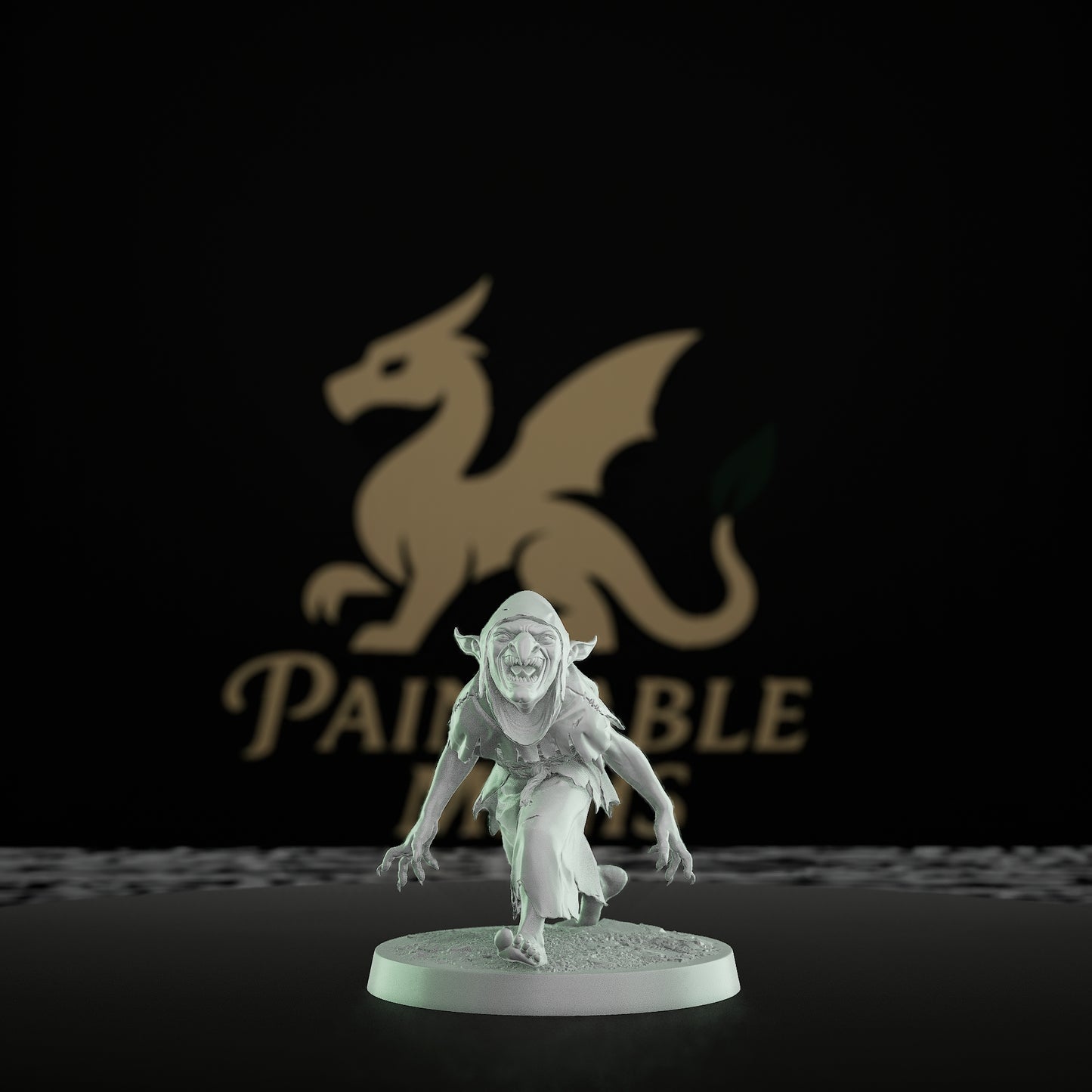 Collection Goblin Warrior Spearman Miniature | Medium | Rescale Miniatures | D&D DnD Pathfinder Miniature