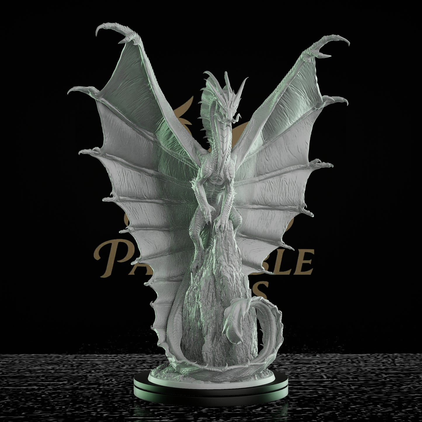 Gold Dragon Gargantuan Creature Miniature | Medium | Rescale Miniatures | D&D DnD Pathfinder Miniature