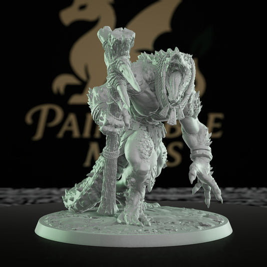 Collection Lizardfolk Champion Miniature Large | Rescale Miniatures | D&D DnD Pathfinder