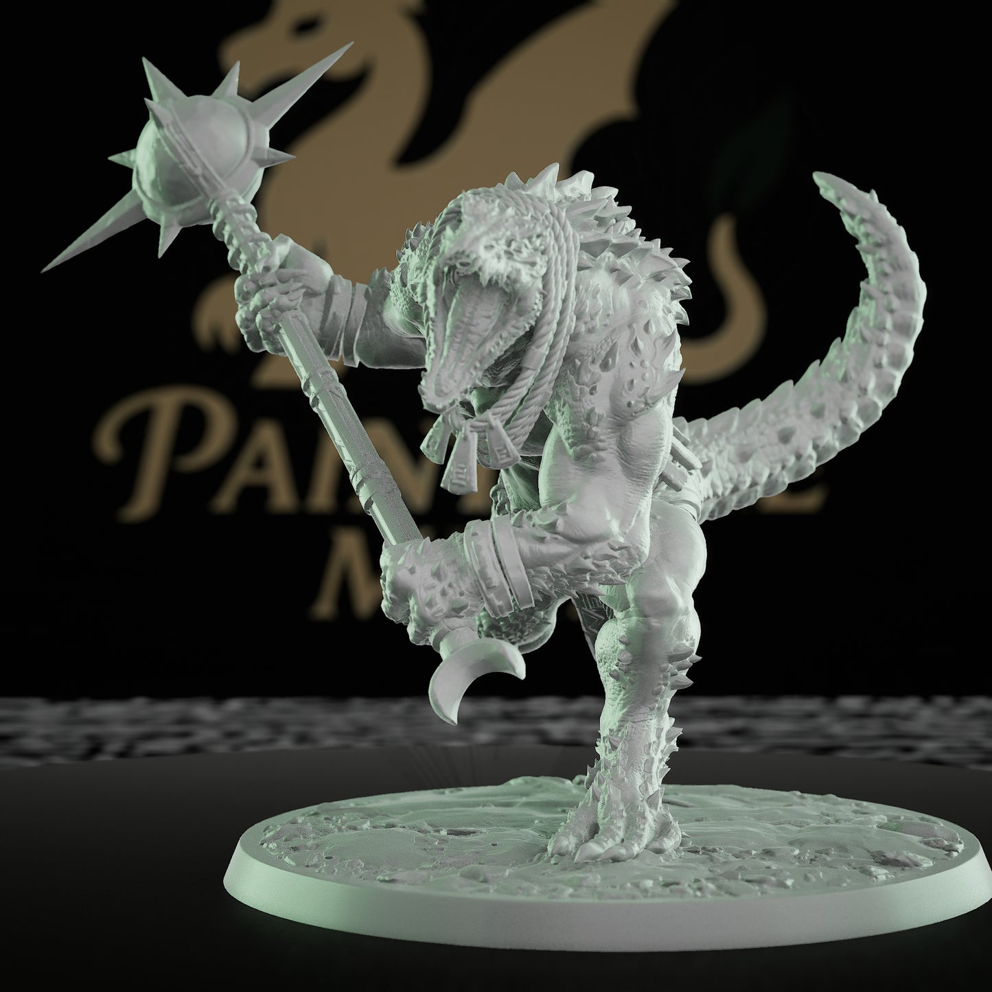 Collection Lizardfolk Champion Miniature Large | Rescale Miniatures | D&D DnD Pathfinder