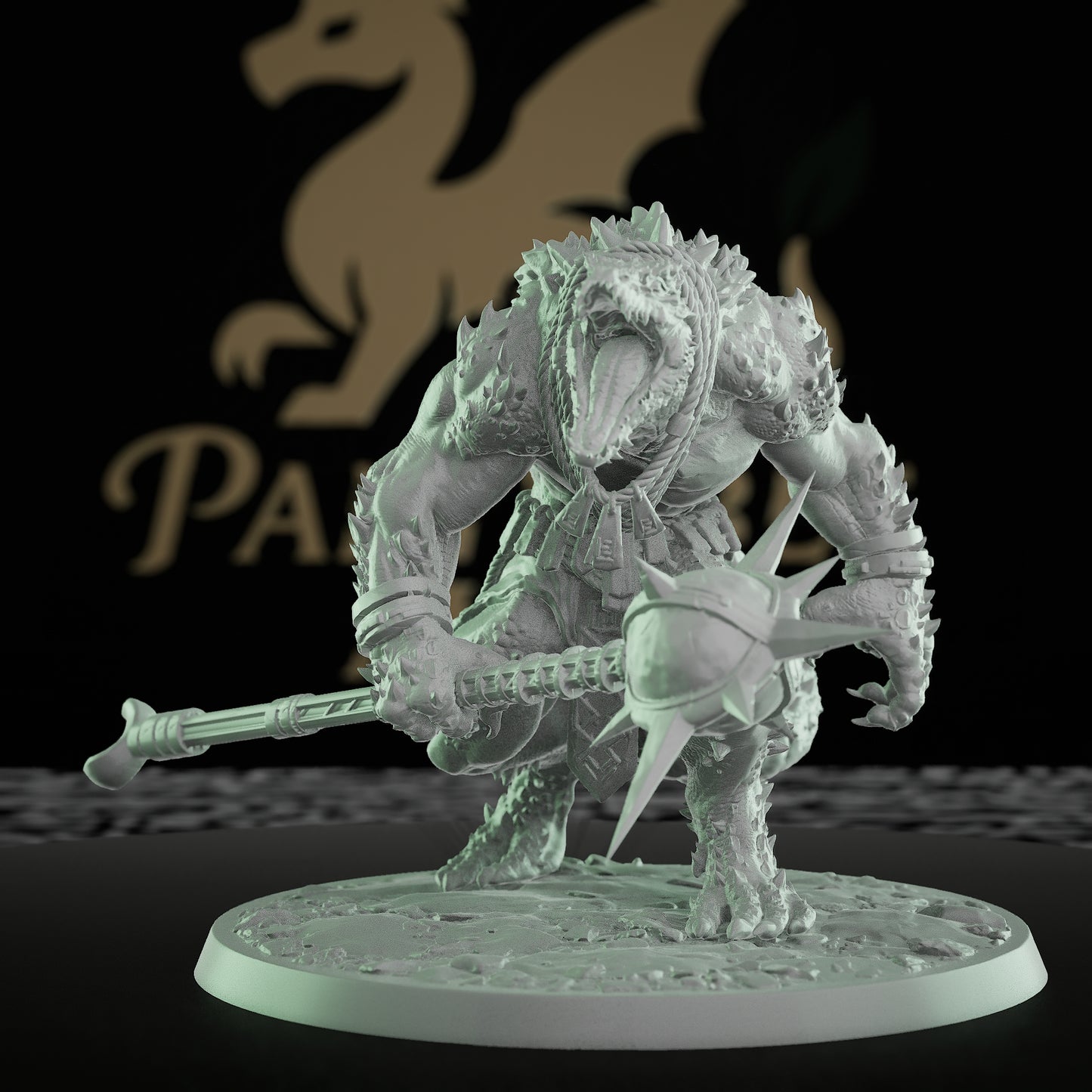 Collection Lizardfolk Champion Miniature Large | Rescale Miniatures | D&D DnD Pathfinder