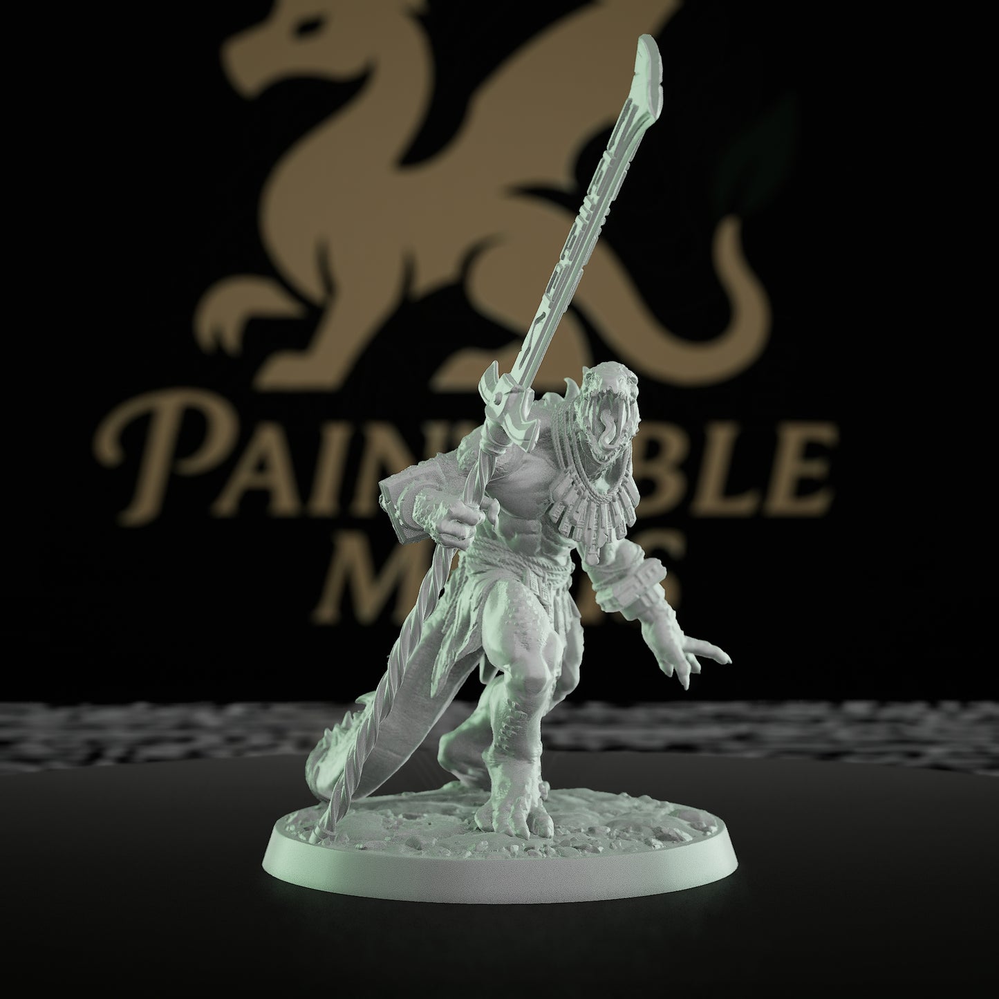 Collection Lizardfolk Fighter Monstrosities Armor Shield | Medium | Rescale Miniatures | D&D DnD Pathfinder Miniature