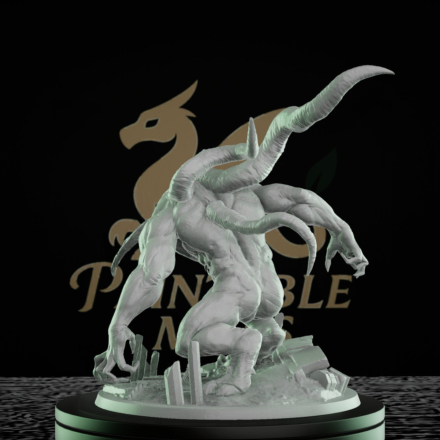 Demon Horned Monstrosity Beast | Gargantuan | Rescale Miniatures | D&D DnD Pathfinder Miniature