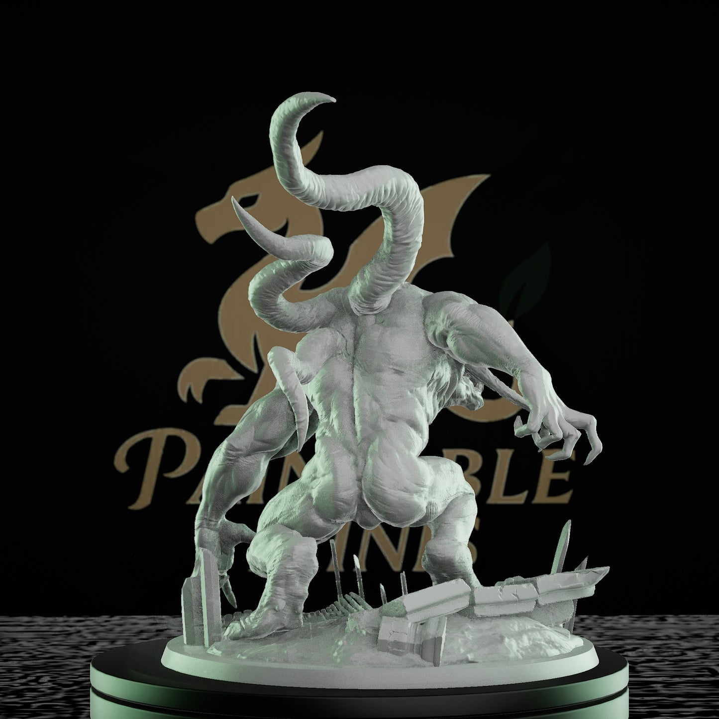 Demon Horned Monstrosity Beast | Gargantuan | Rescale Miniatures | D&D DnD Pathfinder Miniature