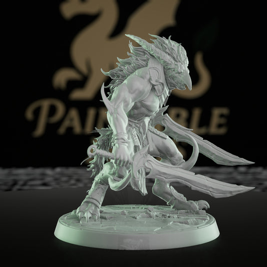 Collection Hulking Beast Barbarian Miniature | Medium | Rescale Miniatures | D&D DnD Pathfinder Miniature