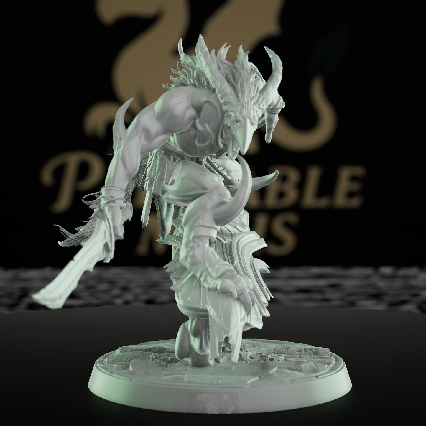 Collection Hulking Beast Barbarian Miniature | Medium | Rescale Miniatures | D&D DnD Pathfinder Miniature