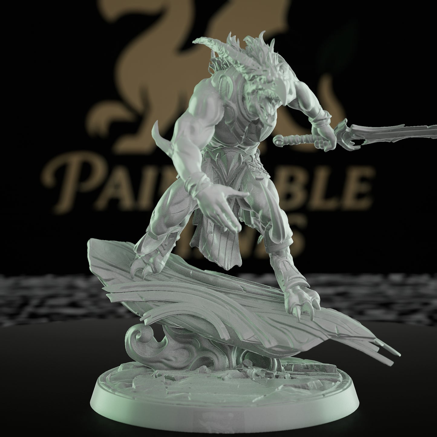 Collection Hulking Beast Barbarian Miniature | Medium | Rescale Miniatures | D&D DnD Pathfinder Miniature