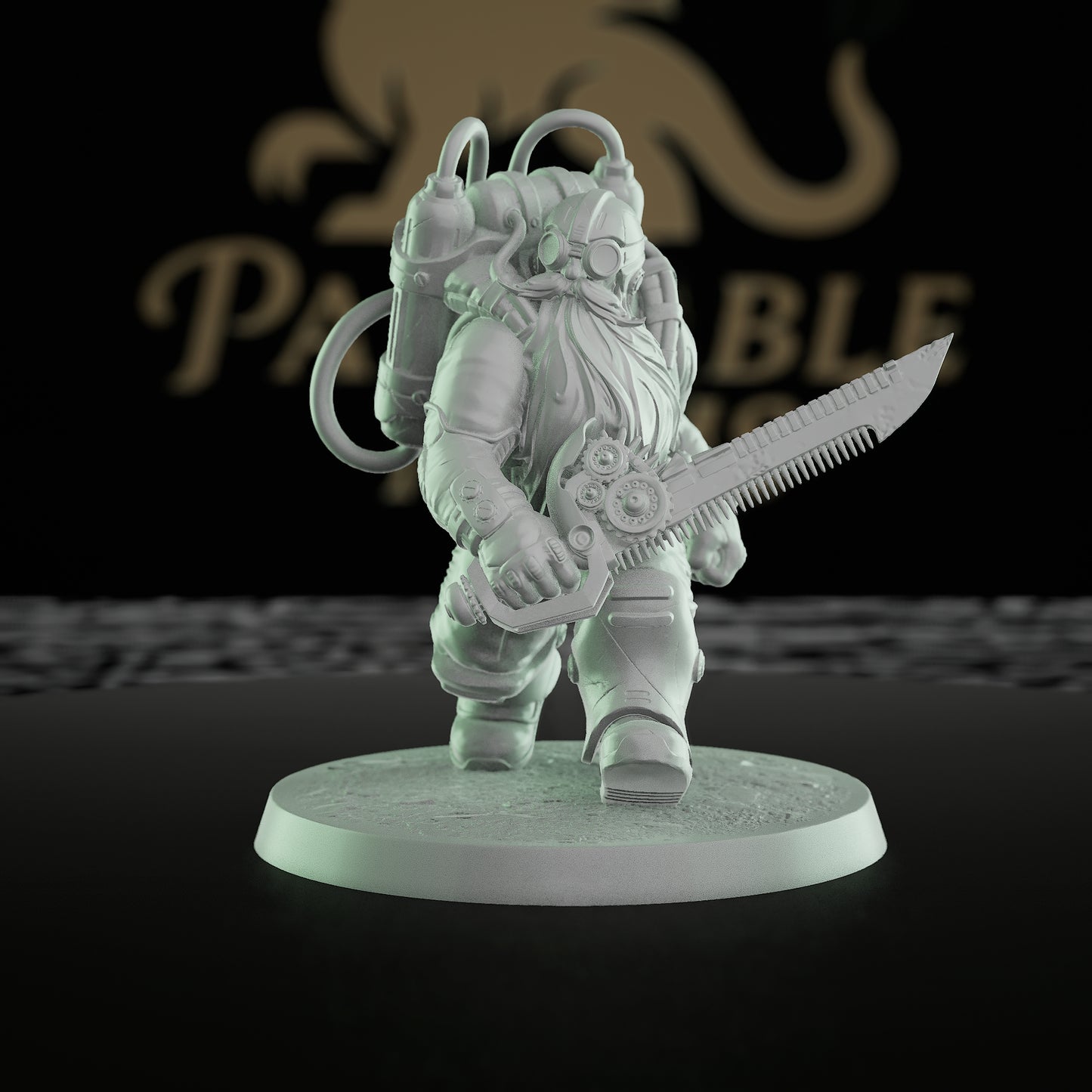 Collection Dwarf Steampunk Gun Sword Medium | Rescale Miniatures | D&D DnD Pathfinder Miniature