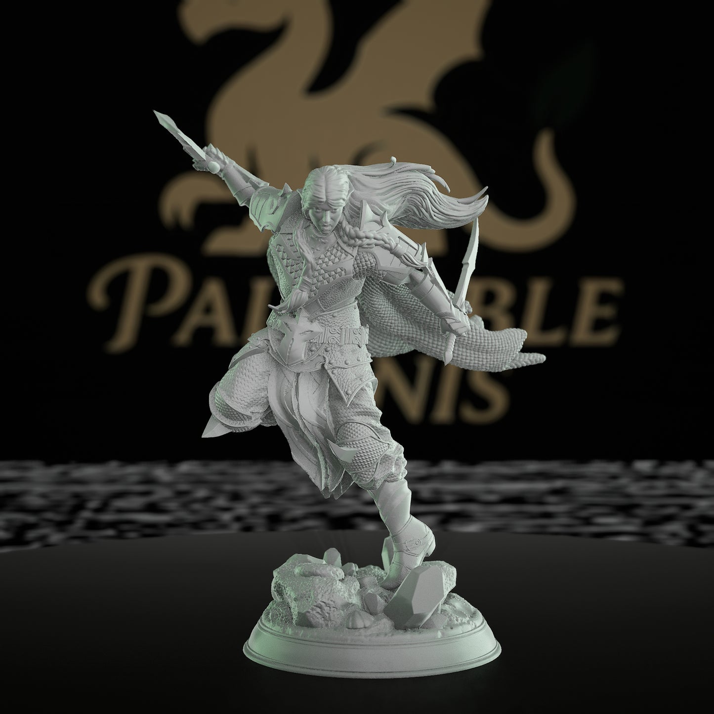 Drow Ranger Miniature Scout Figure | Medium | DM Stash | D&D DnD Pathfinder Miniature