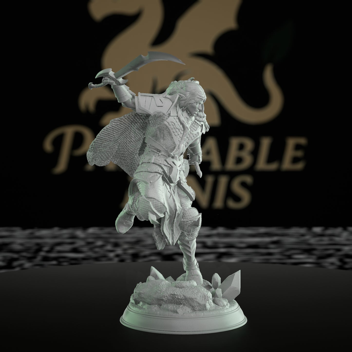 Drow Ranger Miniature Scout Figure | Medium | DM Stash | D&D DnD Pathfinder Miniature