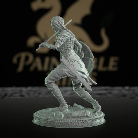 Freya Warrior Hero Fighter Figure | Medium | DM Stash | D&D DnD Pathfinder Miniature
