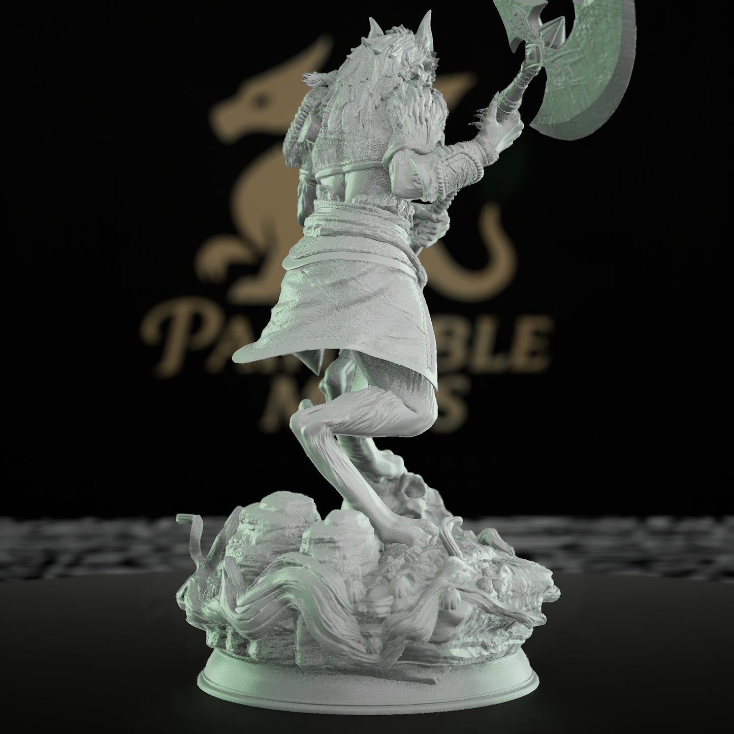 Werewolf Lycanthrope Axe Warrior | Medium | DM Stash | D&D DnD Pathfinder Miniature