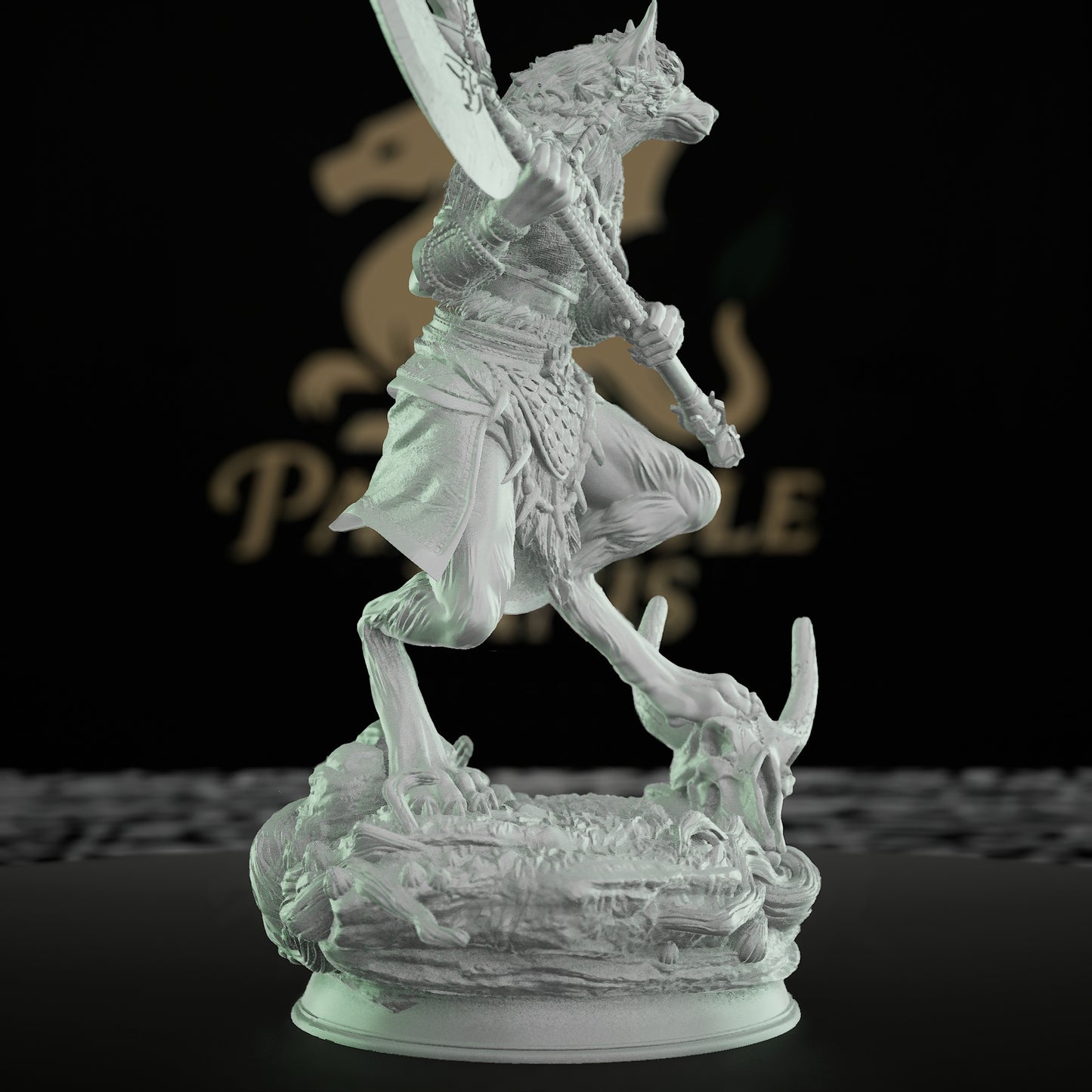 Werewolf Lycanthrope Axe Warrior | Medium | DM Stash | D&D DnD Pathfinder Miniature