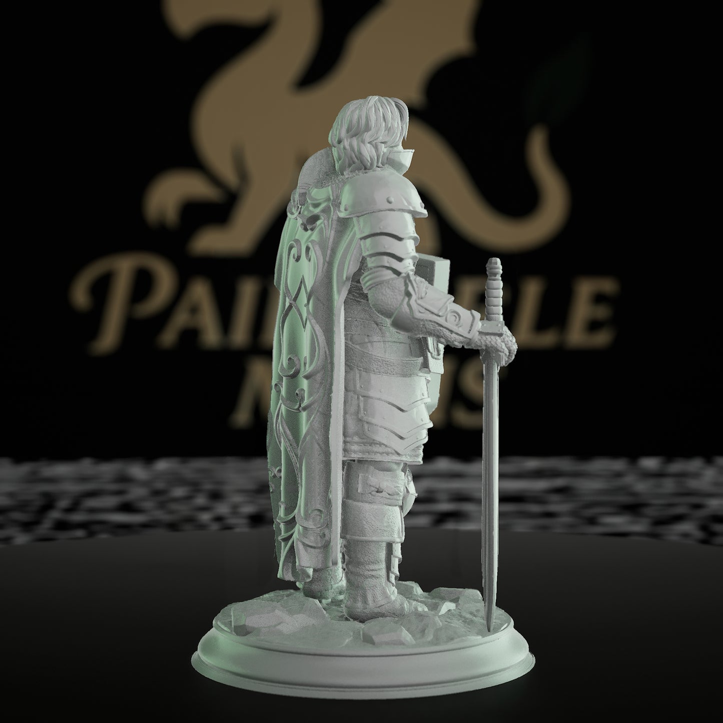 Human Fighter Ornate Armor Sword Shield | Medium | DM Stash | D&D DnD Pathfinder Miniature