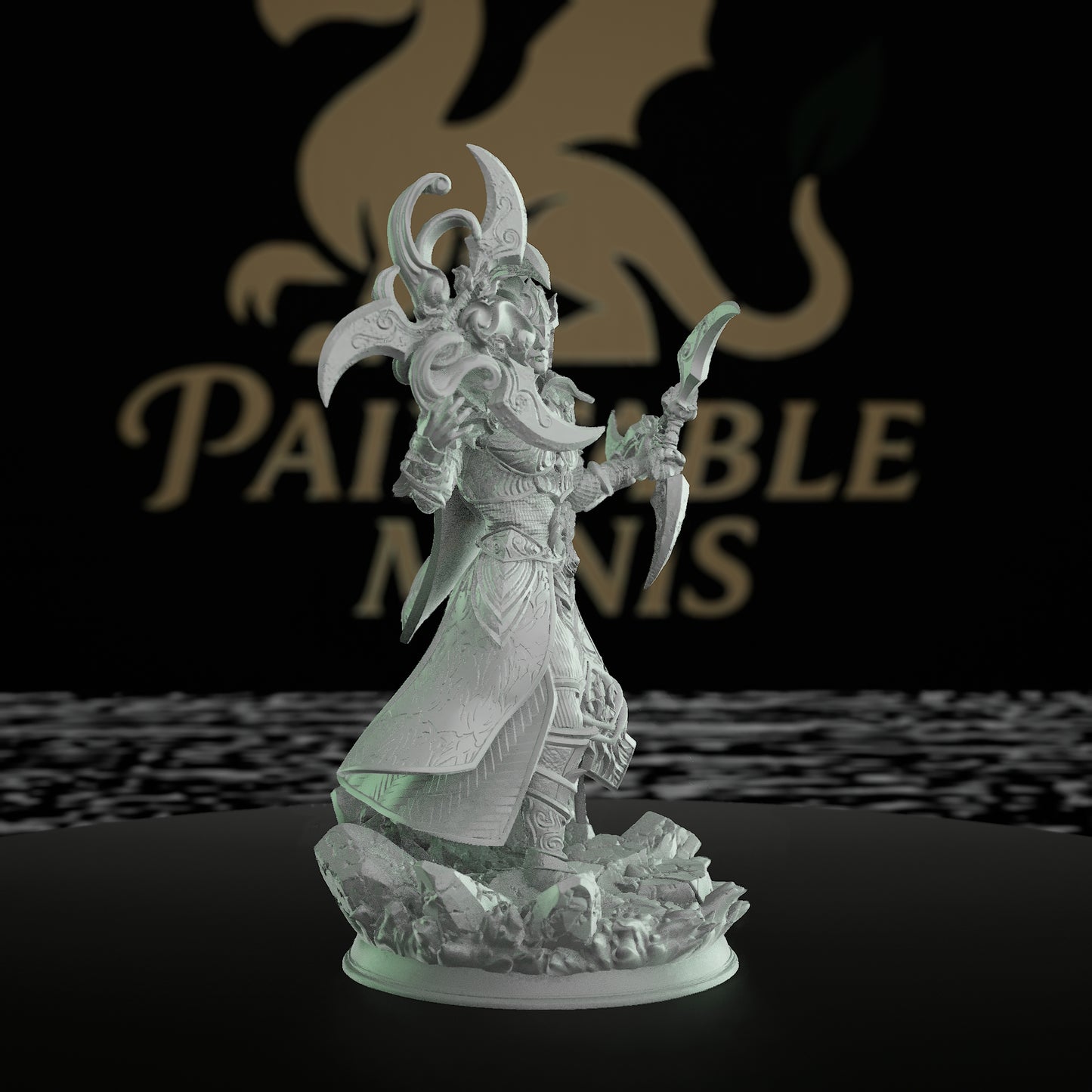 Elf Commander Miniature | Dungeons and Dragons Mini | RPG Tabletop Miniature Sorcerer