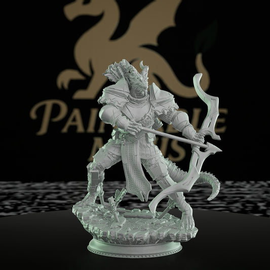 Elite Lizardfolk Hunter Knight Miniature | Medium | DM Stash | D&D DnD Pathfinder Miniature
